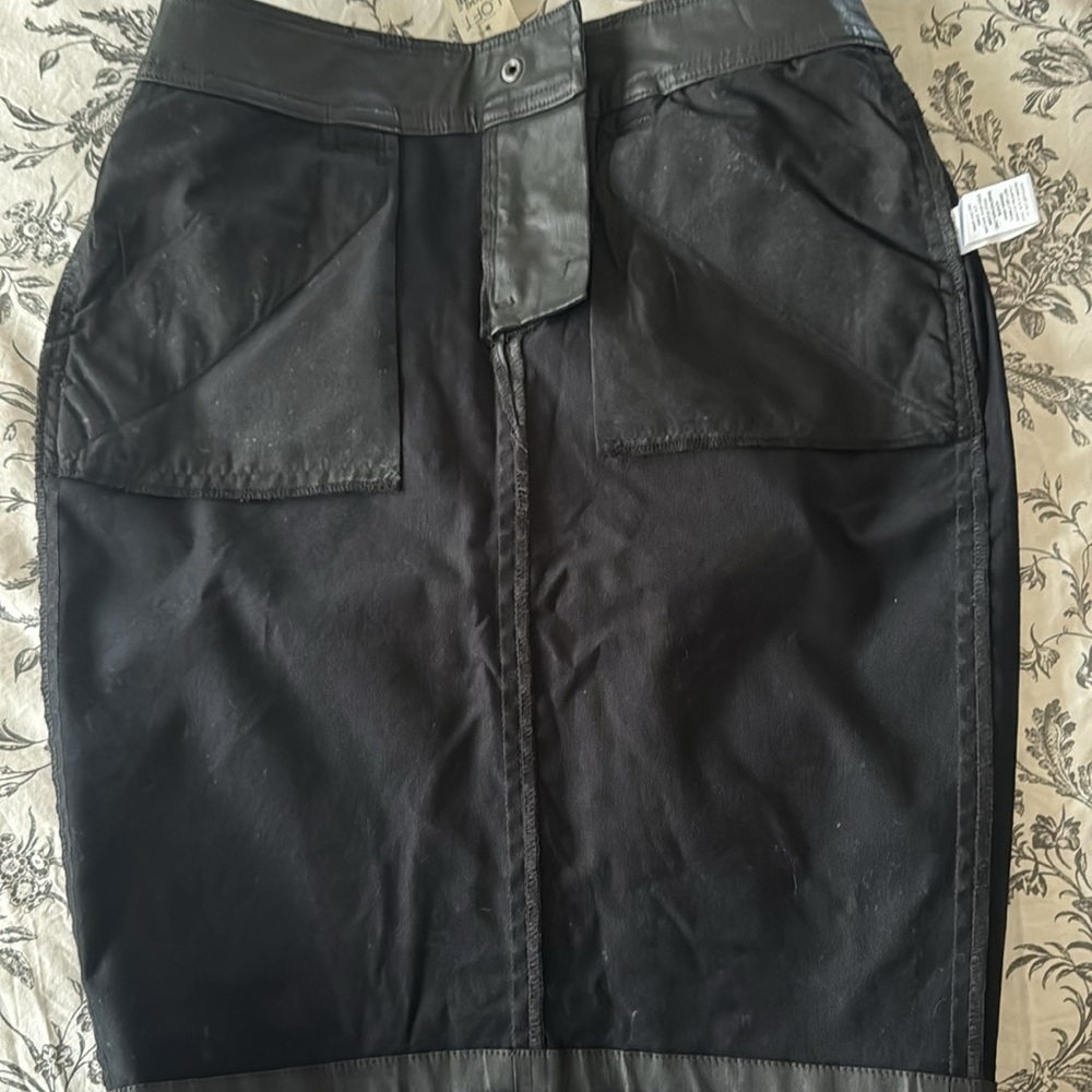 Loft Pencil Skirt Faux Leather - Picture 4 of 6
